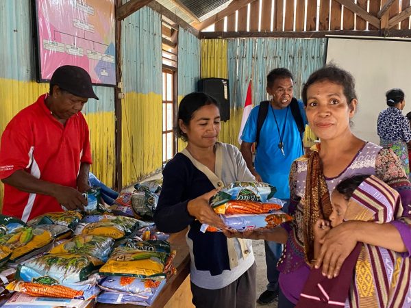 Menyongsong Musim Tanam, Pemdes Letmafo memberikan bantuan Benih untuk Masyarakat Letmafo